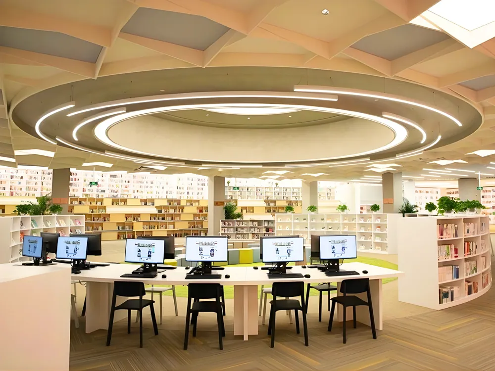 ห้องสมุดในโรงเรียนไห่เลี่ยง Hailiang International School